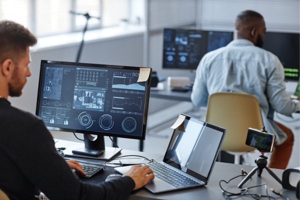 IT professional working in an office