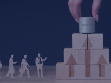 What Are Micro-Credentials, and How Is It Changing Higher Education? 57 Person placing skills block atop wooden pyramid as others watch, symbolizing career growth and micro-credentials