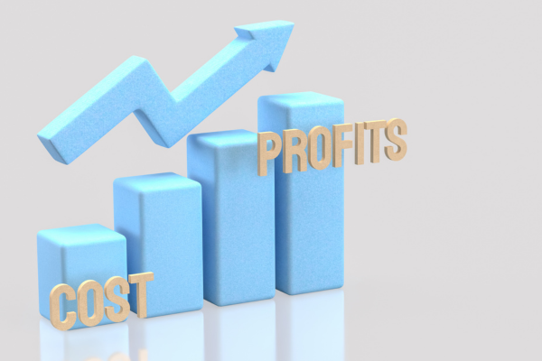 Is Your Degree Worth the Cost? Understanding the ROI of Education in the US 8 3D graph showing increasing profits and decreasing costs with an upward arrow.