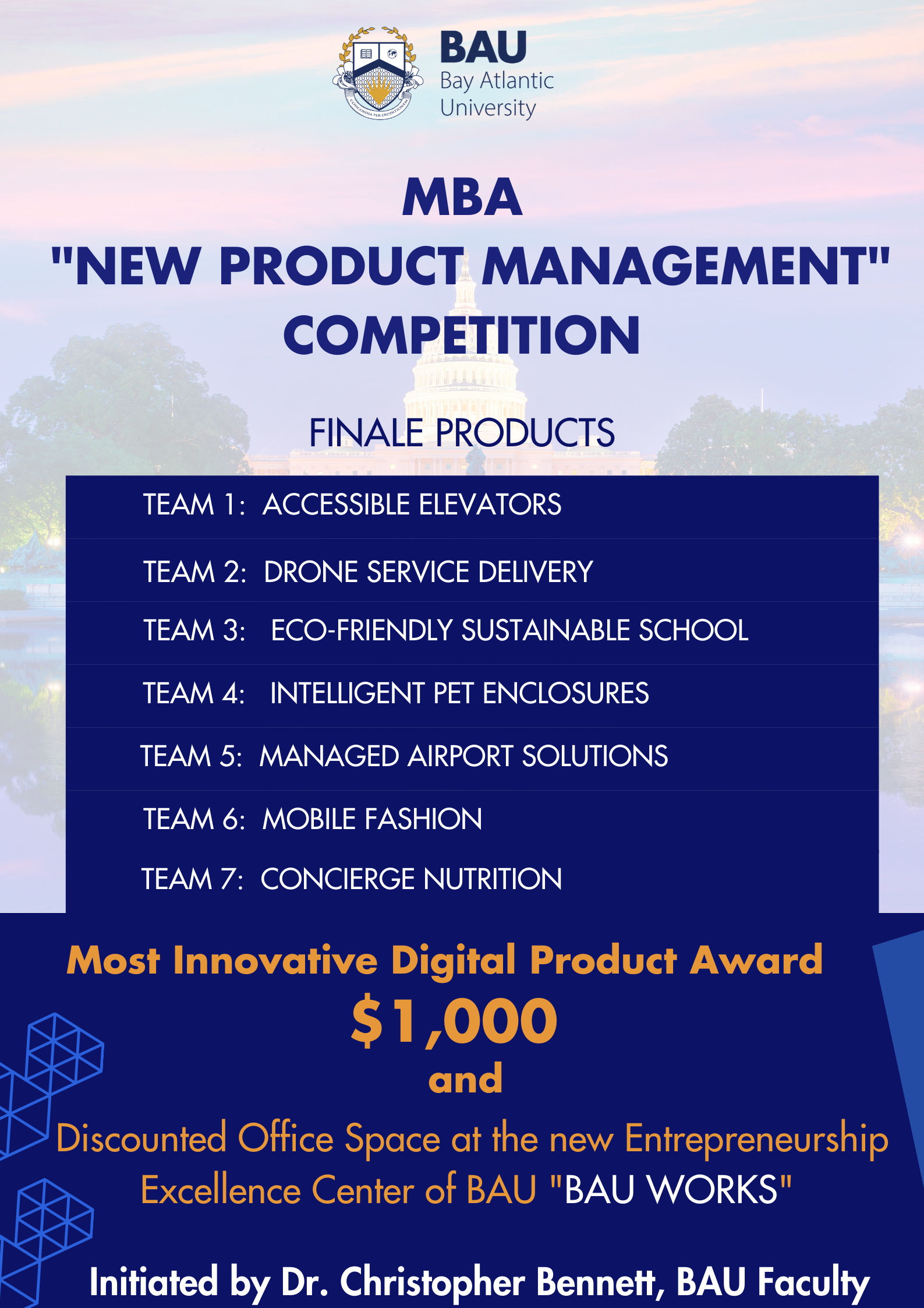 The Winner is here! BAU Virtual New Product Management Launch Competition