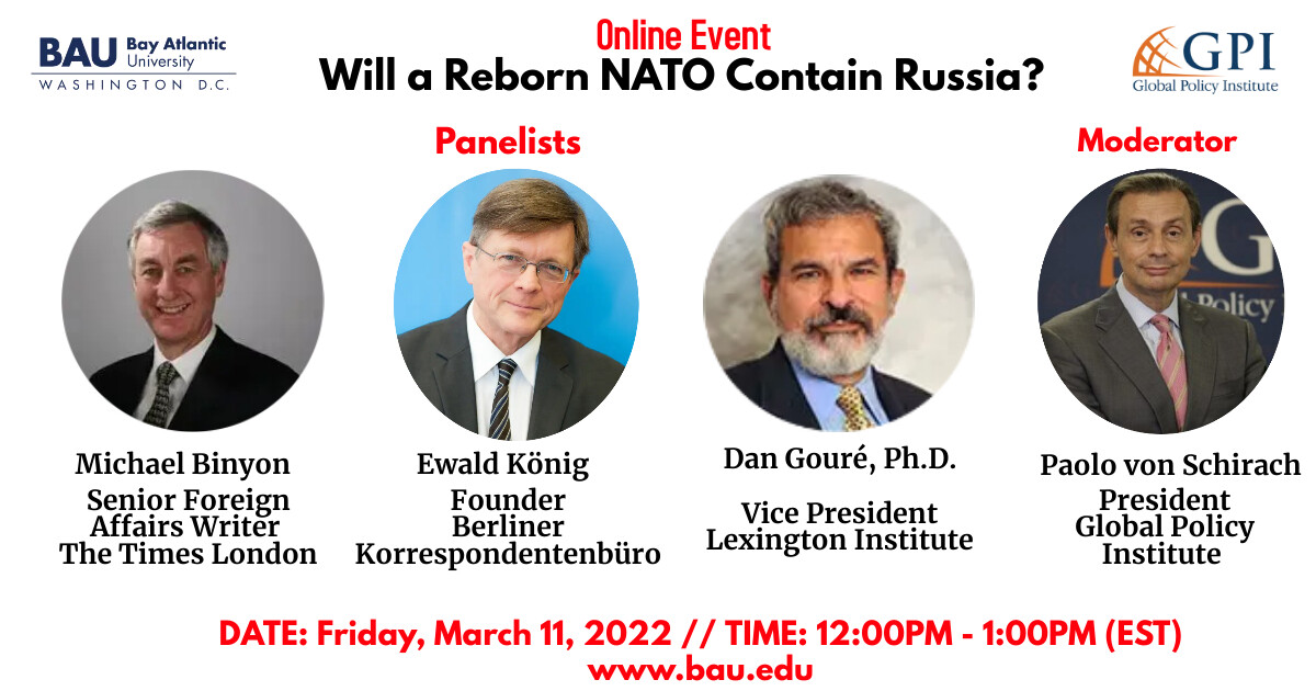 WEBINAR // Will a Reborn NATO Contain Russia? 