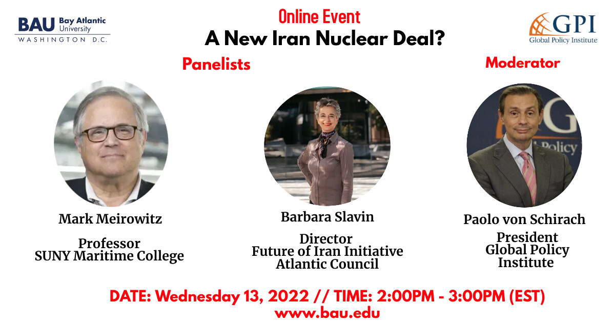 Webinar: A New Iran Nuclear Deal?