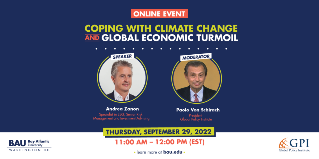 WEBINAR // Coping with Climate Change and Global Economic Turmoil