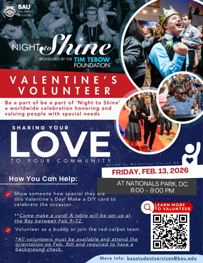 Night to Shine volunteer event by Tim Tebow Foundation, Feb 13, 2026, Nationals Park, supporting people with special needs.